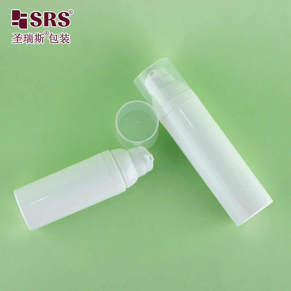 White set cosmetic packaging 30ml 50ml 75ml 100ml airless eye cream bottle