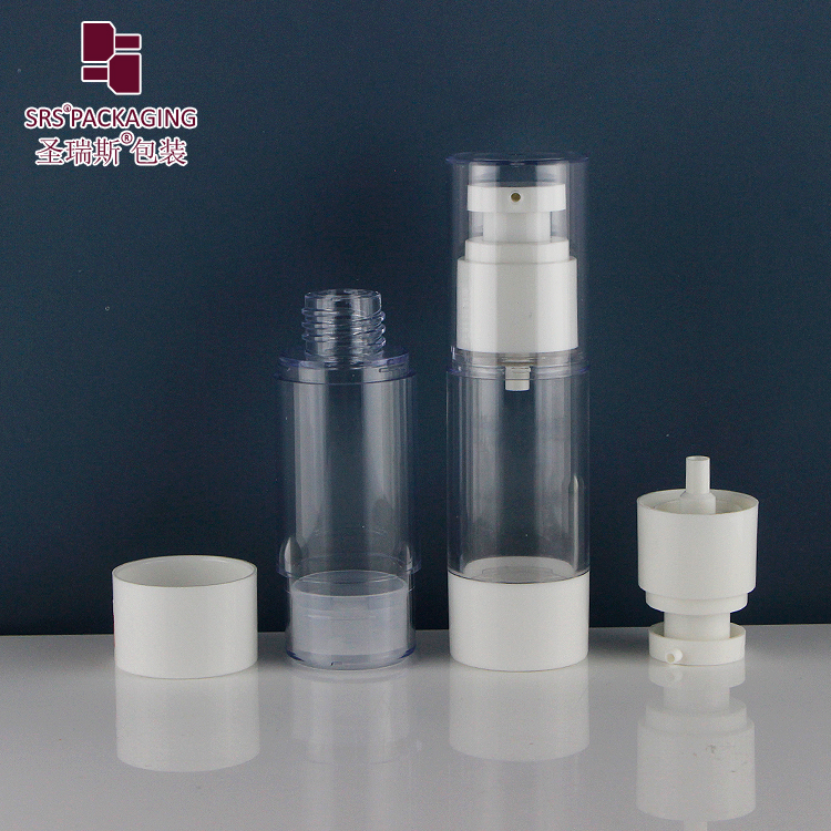 15ml Empty Plastic Cosmetic Packaging Facial Gel Cleanser AS Airless Bottle