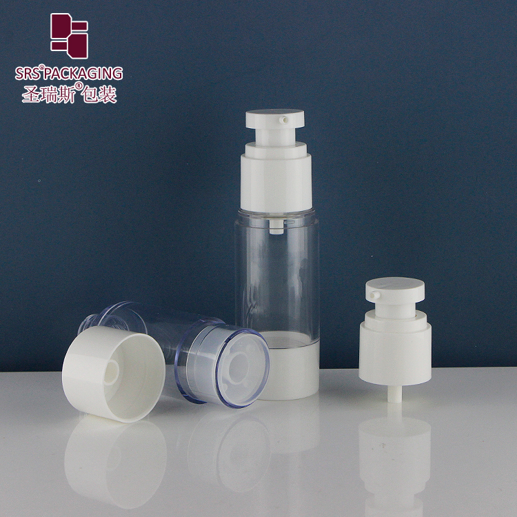 15ml Empty Plastic Cosmetic Packaging Facial Gel Cleanser AS Airless Bottle