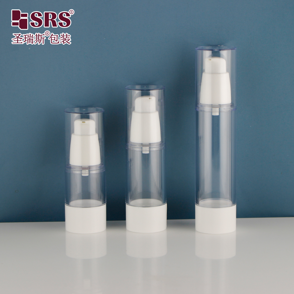 15ml Empty Plastic Cosmetic Packaging Facial Gel Cleanser AS Airless Bottle