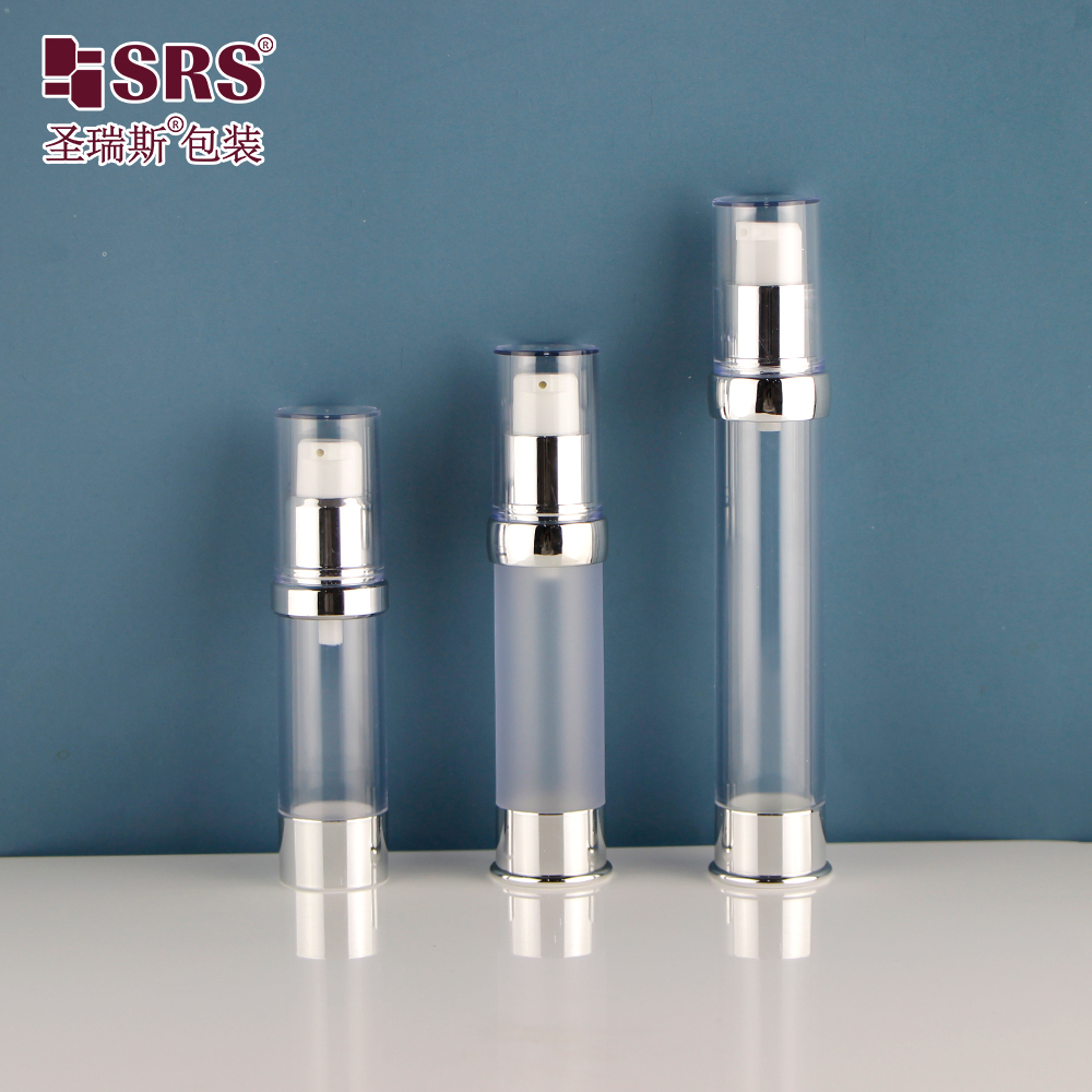 AS plastic 15ml 20ml Custom Cosmetic Lotion Spray Airless Pump Bottle