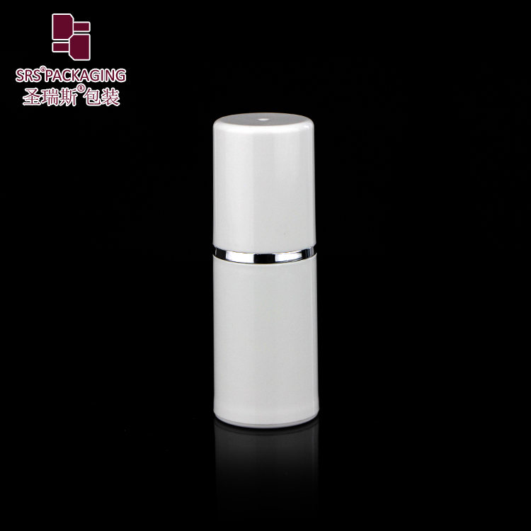 SRS PP material round shape emulsion 30 ml white airless container spray bottle