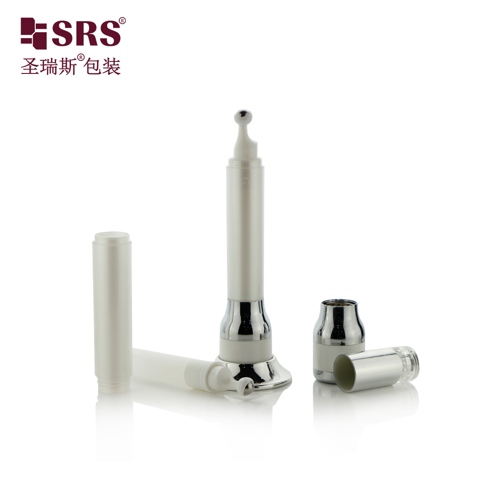 NEW Vibrating Roll On Bottles 15ml With Infrared For Eye Cream Cosmetic Airless Pump Bottle