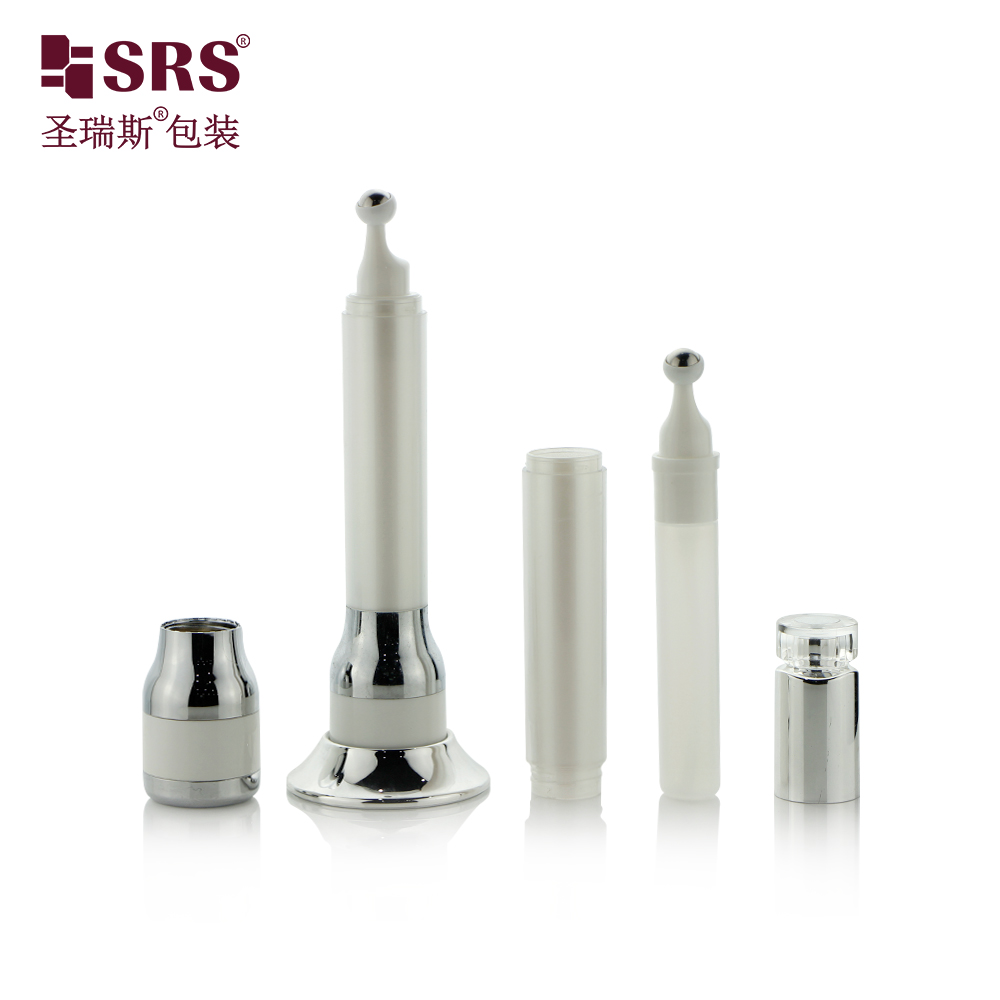 NEW Vibrating Roll On Bottles 15ml With Infrared For Eye Cream Cosmetic Airless Pump Bottle