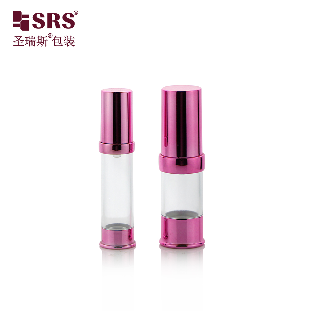 Luxury Gold Silver AS Cosmetic Refillable Airless Pump Bottle 10ml 15ml 20ml 30ml