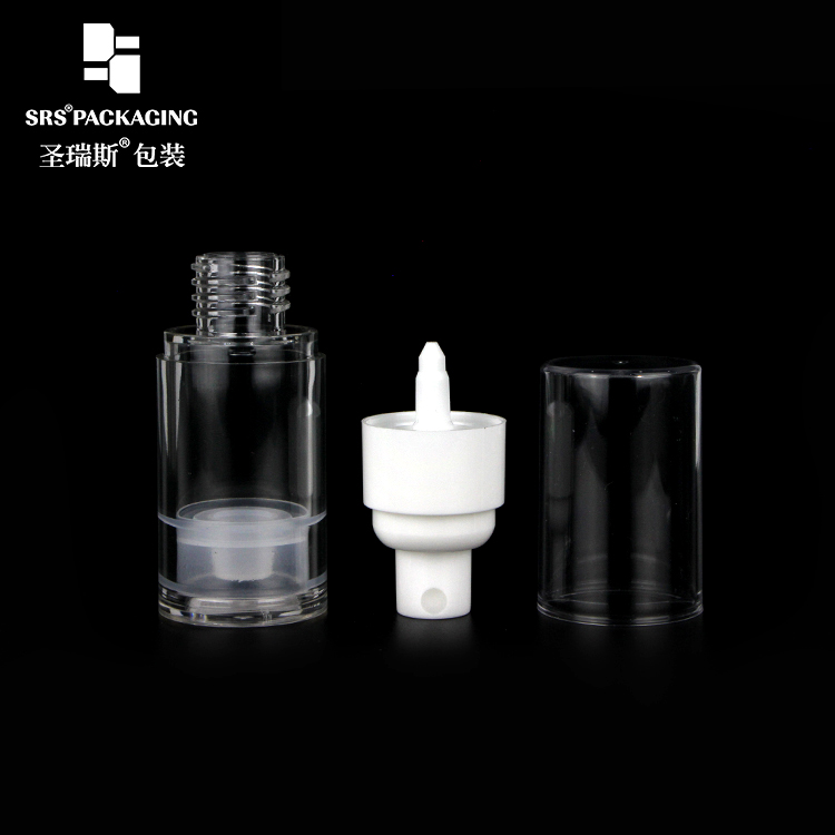 Luxury silver 10ml 15ml 20ml 30ml skincare airless bottle serum liquid product empty packaging