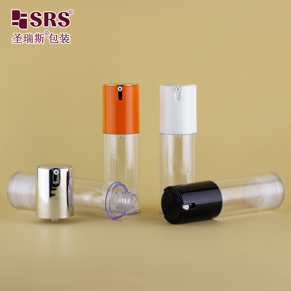 Hot Sale Refillable 50ml 30ml 15ml ECO Friendly Plastic Serum Lotion Airless Pump Bottle Luxury For Skincare