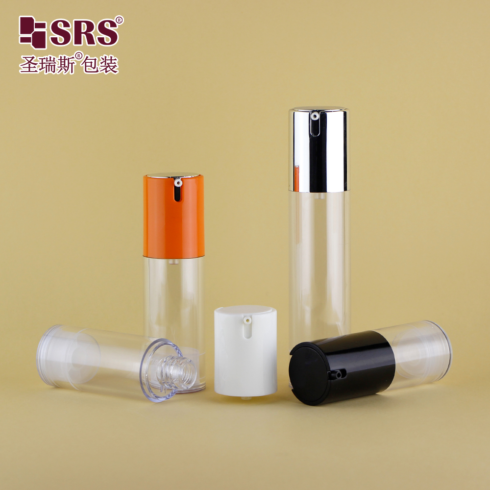 Hot Sale Refillable 50ml 30ml 15ml ECO Friendly Plastic Serum Lotion Airless Pump Bottle Luxury For Skincare