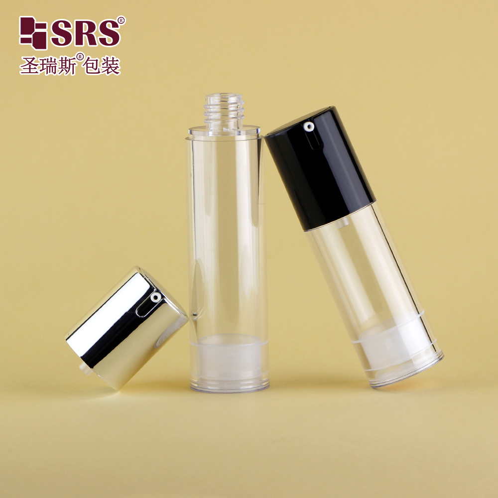 Hot Sale Refillable 50ml 30ml 15ml ECO Friendly Plastic Serum Lotion Airless Pump Bottle Luxury For Skincare