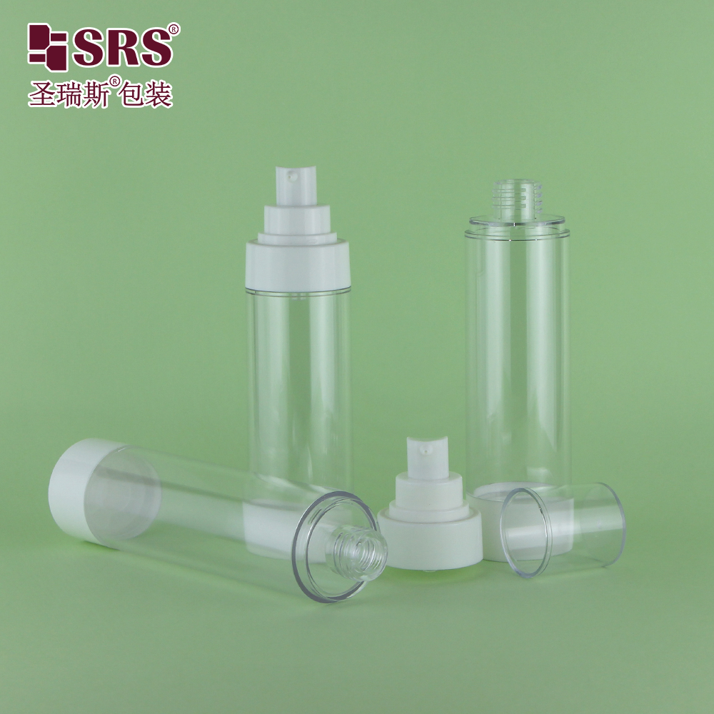 80ml 100ml 120ml Big Size Airless Bottle Plastic Airless Bottle For Cosmetic Facial Care Packaging