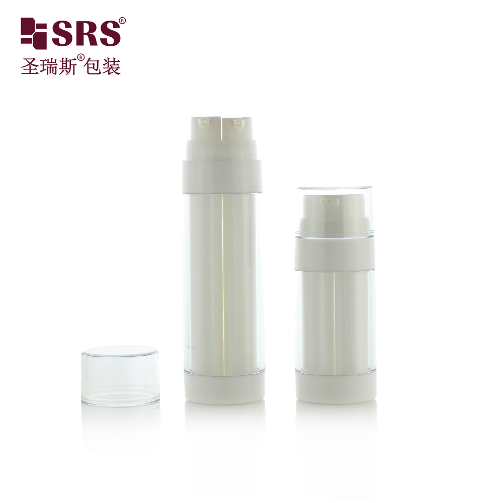 One container with two tubes 20ml 50ml makeup foundation airless bottle empty cosmetic packaging