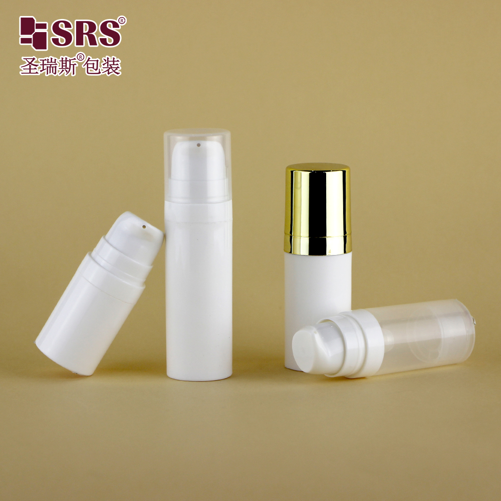 A028 Empty 5ml 10ml 15ml 20ml airless cosmetic bottle luxury injection color Plastic PP packaging