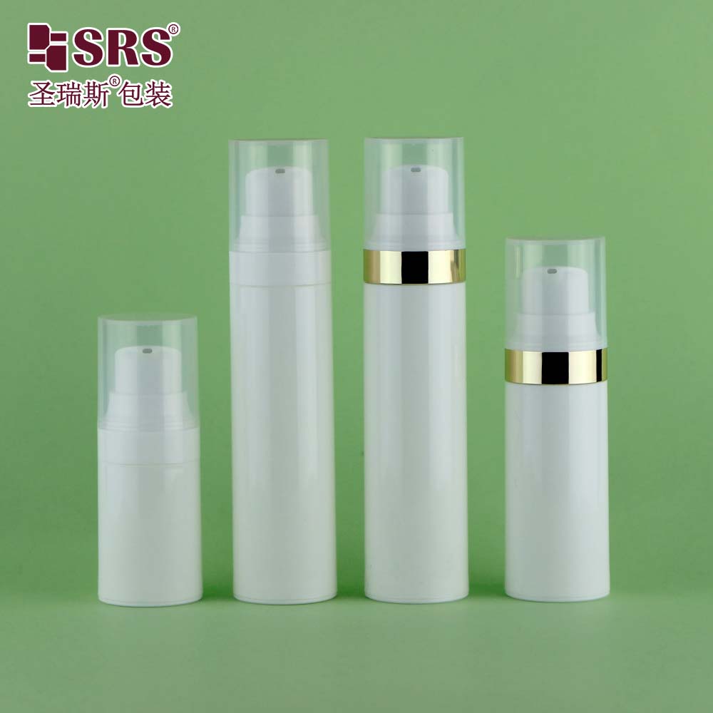 Hot sale 15ml 30ml 50ml airless cosmetic container empty plastic refillable pump bottles