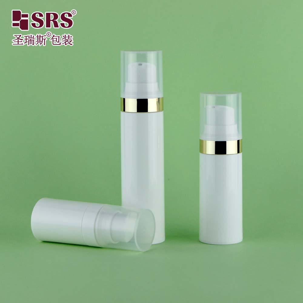 Hot sale 15ml 30ml 50ml airless cosmetic container empty plastic refillable pump bottles