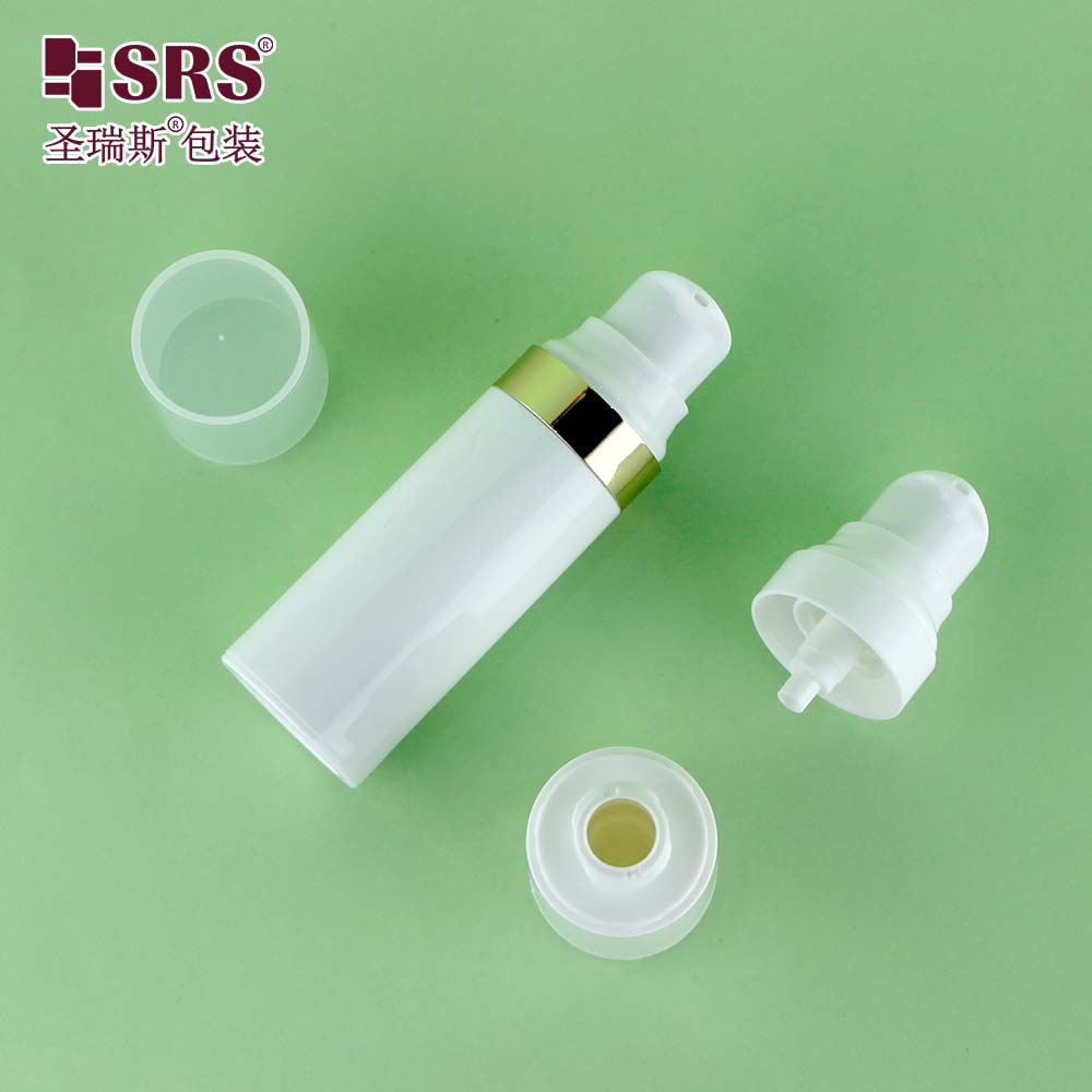 Hot sale 15ml 30ml 50ml airless cosmetic container empty plastic refillable pump bottles