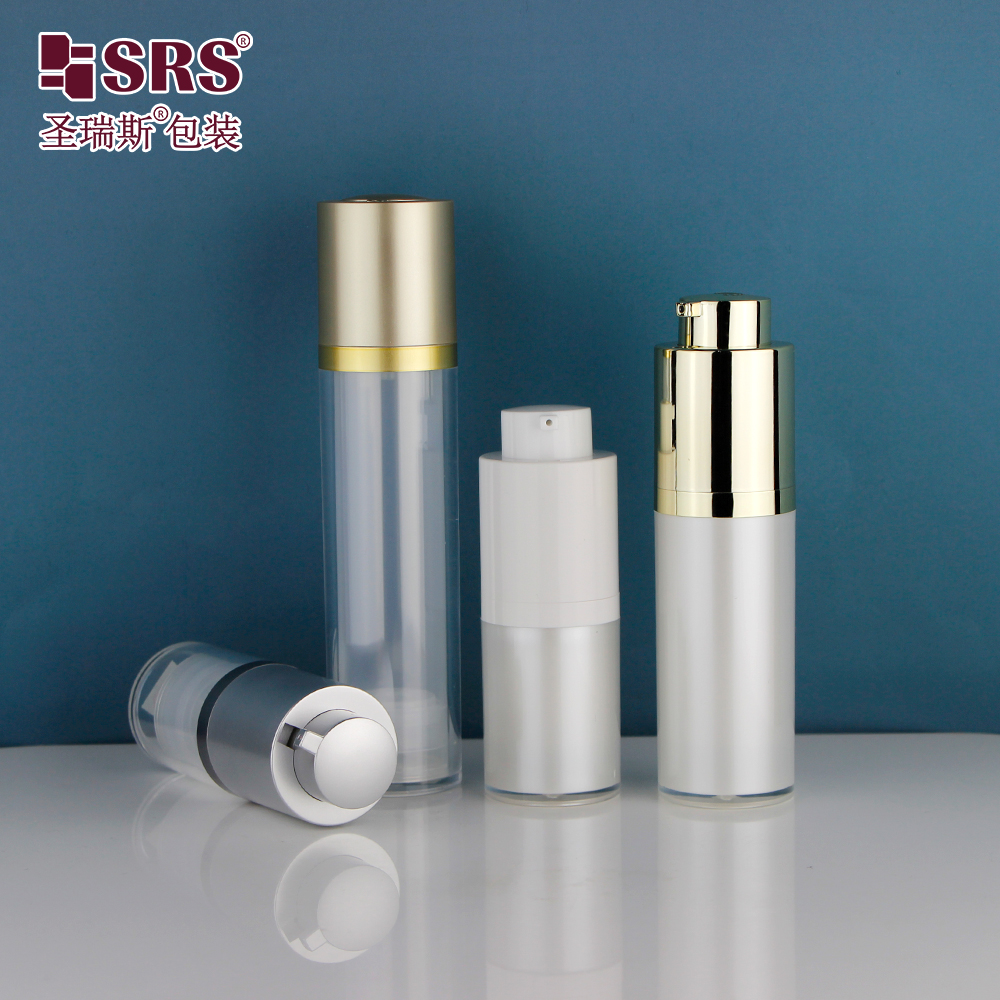 A020 Factory Custom Rotary Lifting Vacuum Acrylic Cosmetic Airless Pump Bottle 15ML 30ML 50ML