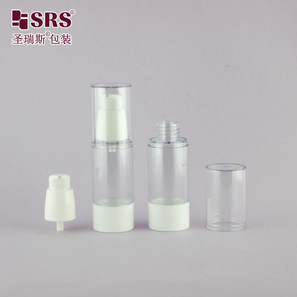 Ready To Ship Empty 15ml 30ml 50ml Skincare Cosmetic Lotion Pump Airless Bottle