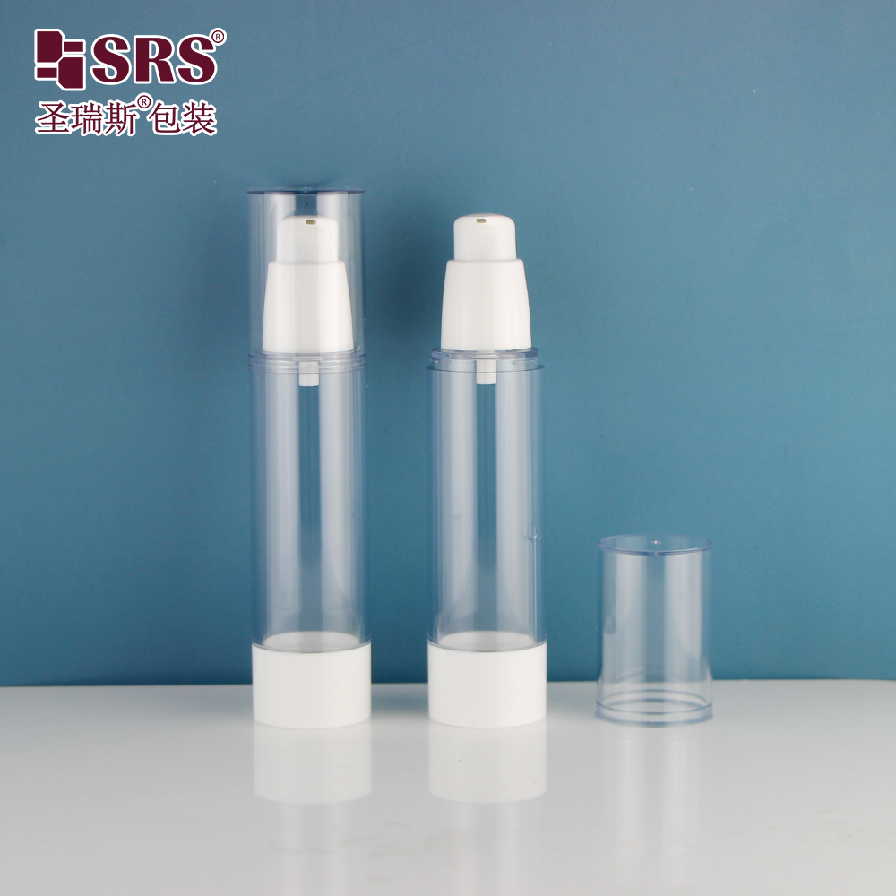 Ready To Ship Empty 15ml 30ml 50ml Skincare Cosmetic Lotion Pump Airless Bottle