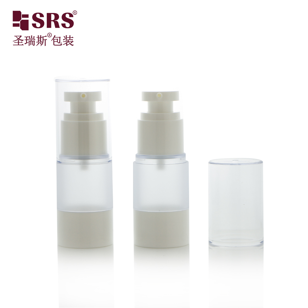 15ml Empty Plastic Cosmetic Packaging Facial Gel Cleanser AS Airless Bottle