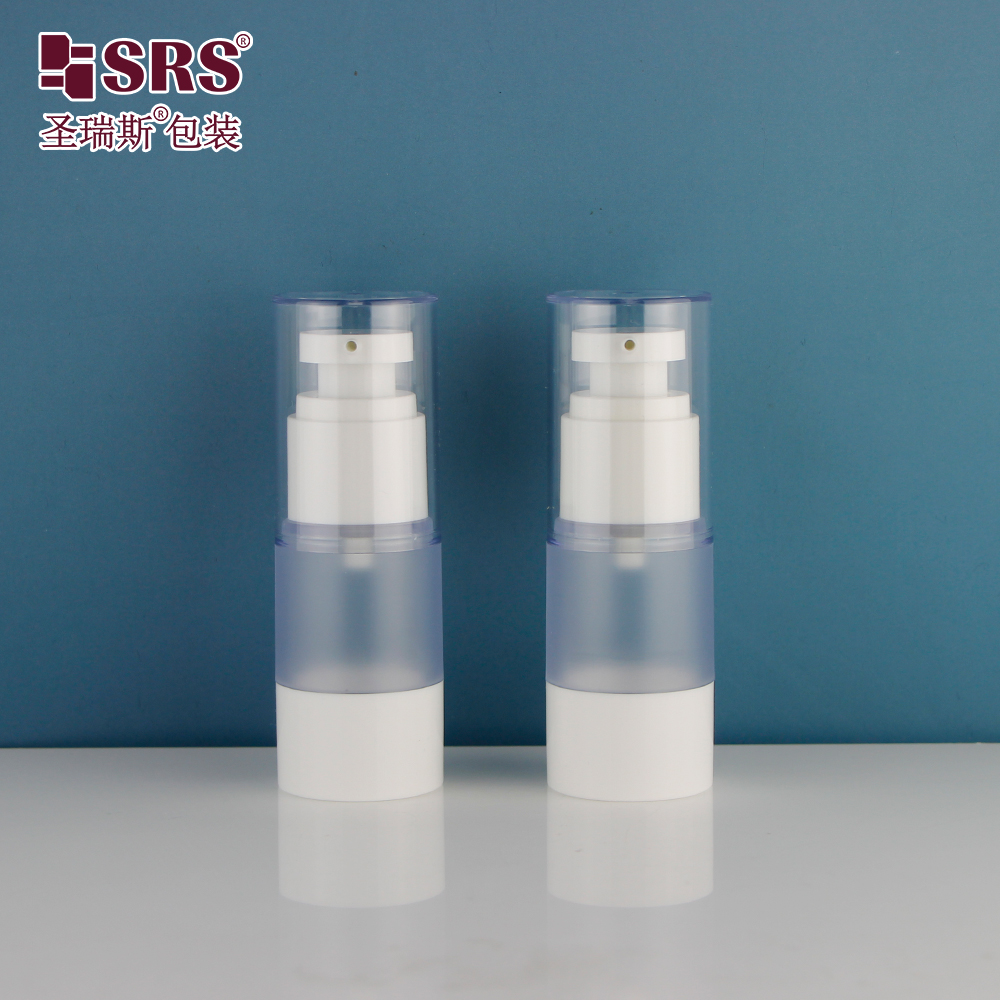 15ml Empty Plastic Cosmetic Packaging Facial Gel Cleanser AS Airless Bottle