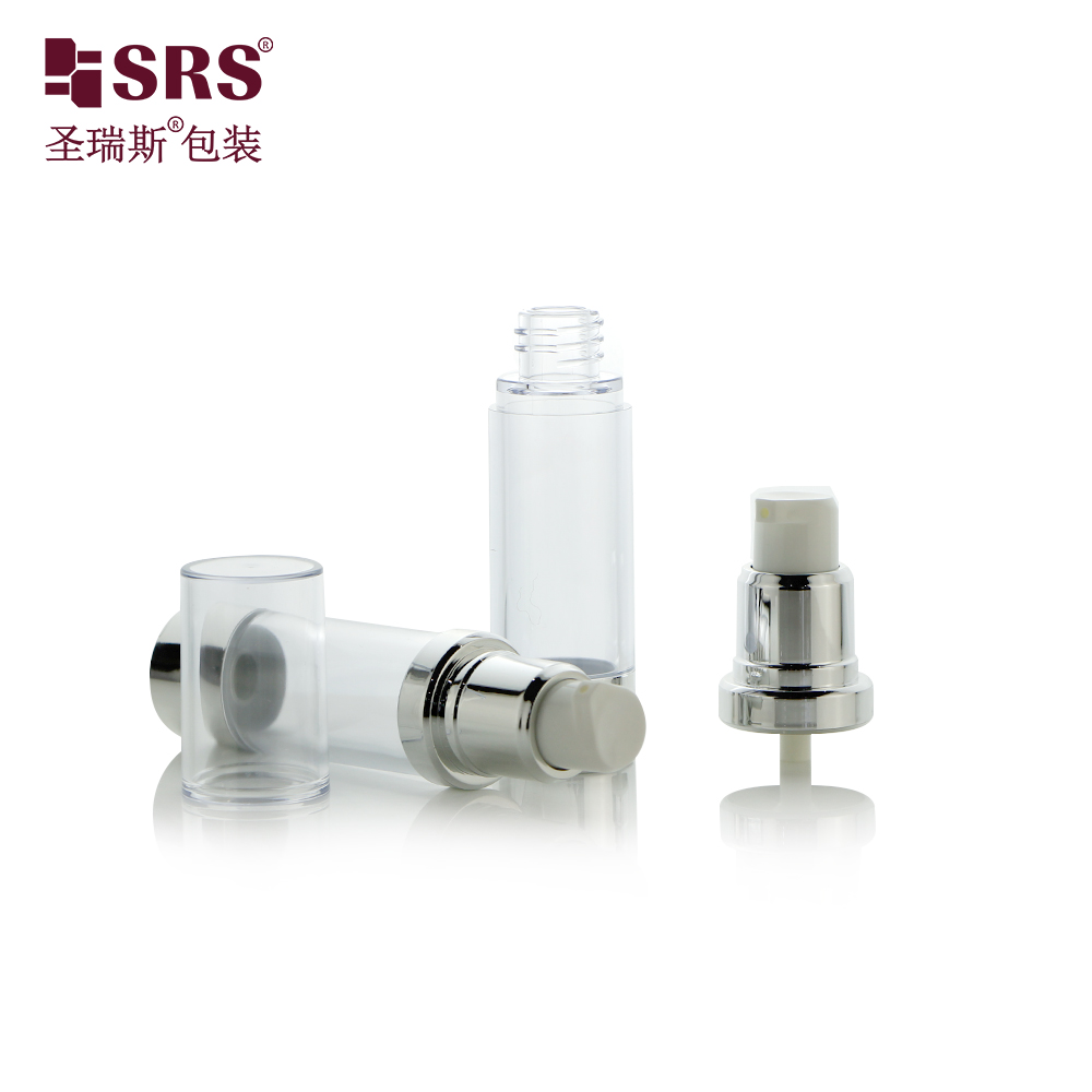 Travel sizes airless pump bottle 15ml skincare lotion vacuum packaging