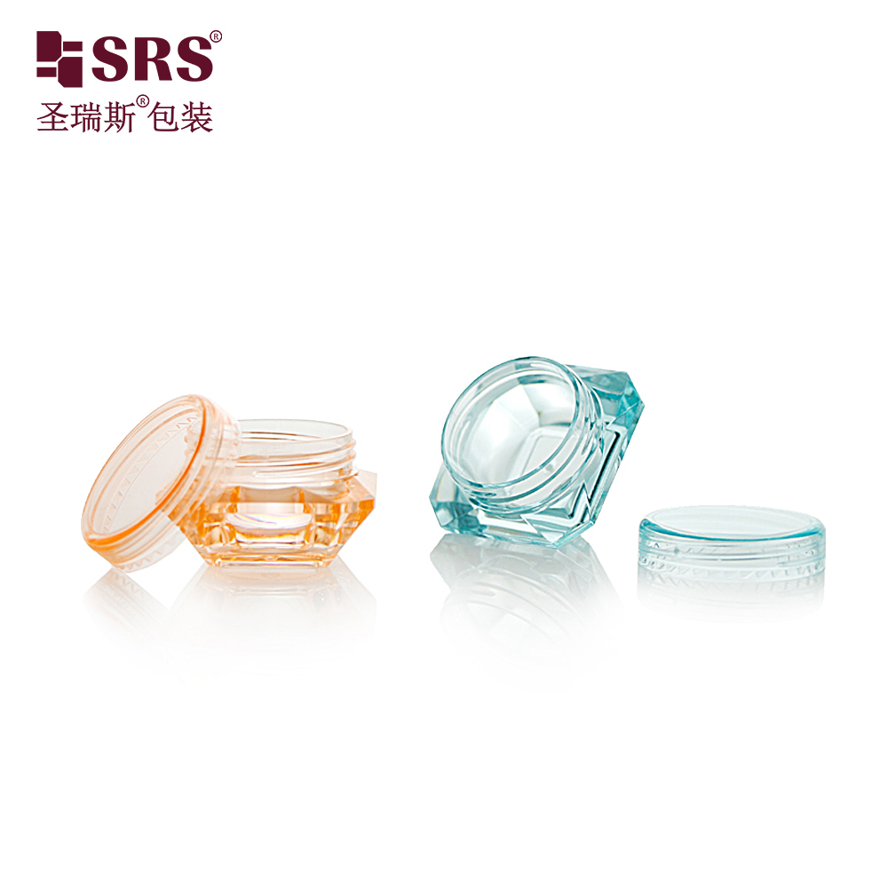 Diamond Shape Injection Color Customization Nail Gel Container Cosmetic Jar 3g