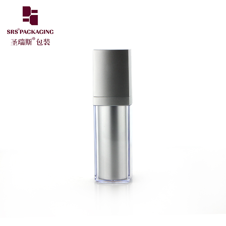 15ml 30ml 50ml Luxury Square Shape Acrylic Airless Lotion Pump Bottle Skin Care Packaging