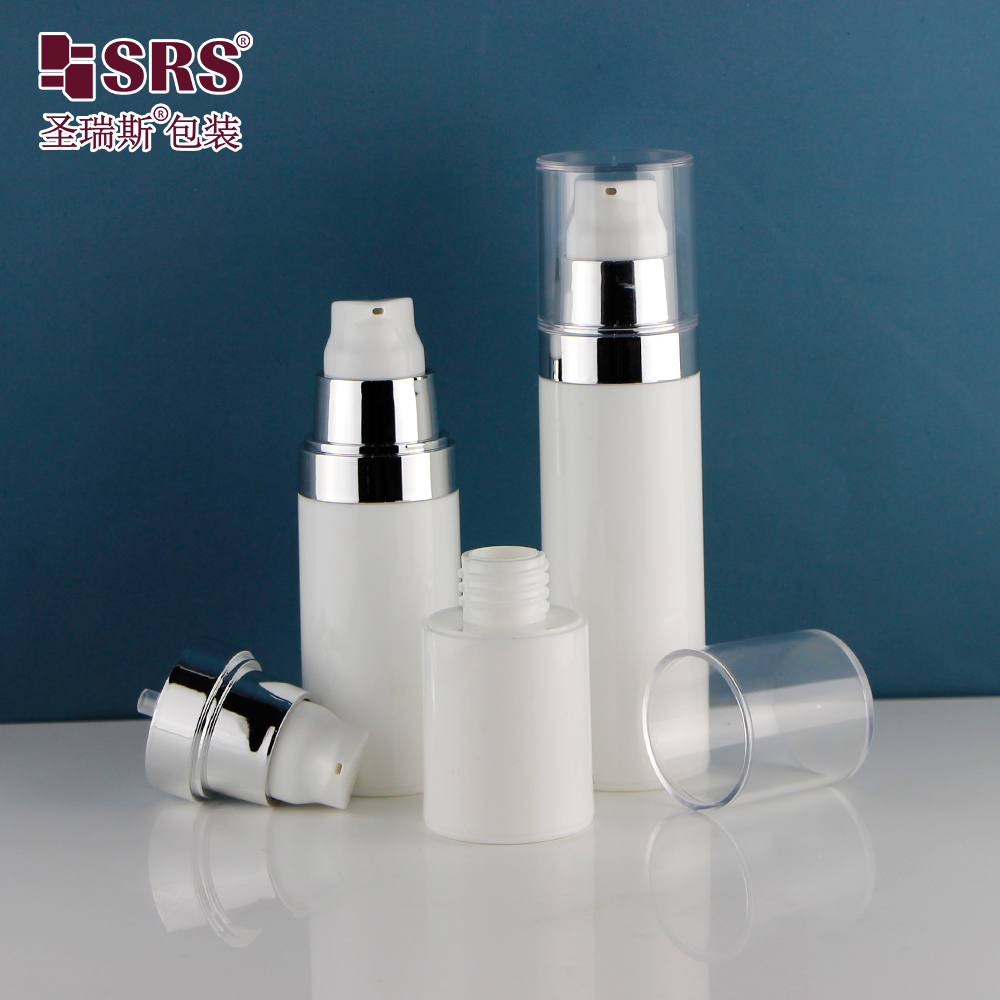 Factory 30ml 50ml Acrylic Cosmetic Airless Bottle Double Wall Skincare Essential Cream Bottle