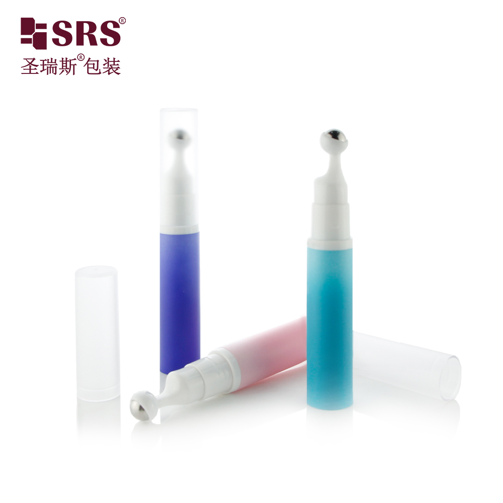 Manufactory Custom New Gradient Macarons Color Press Airless Pump Roller Bottle For Eye Cream