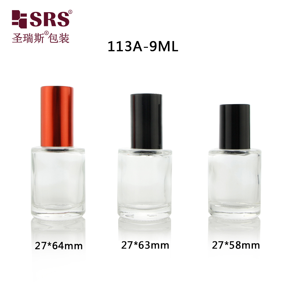 10ml Round Glass Bottle Steel Roller Ball Empty Perfume Essential Oil Roll On Bottle Shiny Gold Cap