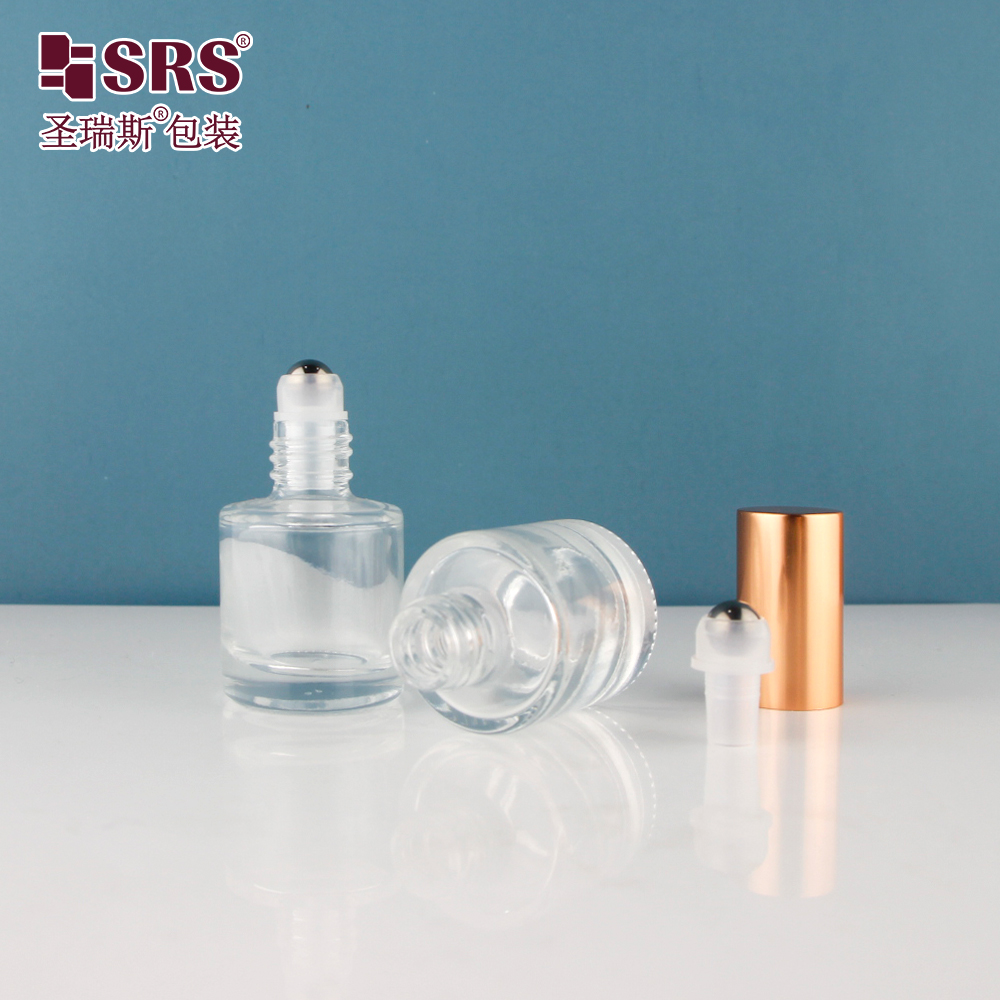 Wholesale 8ml Essential Oil Roller Glass Bottle Clear roll on glass bottle for Perfume