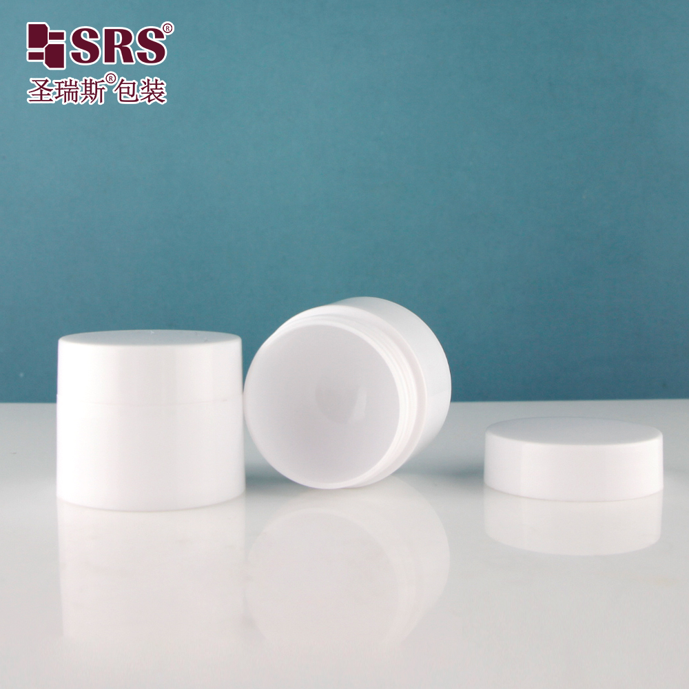 Factory In Stock Double Wall Glossy PP Face Cream 3g 5g 10g 15g 20g 30g 50g 100g 120g150g Plastic Cosmetic Jar