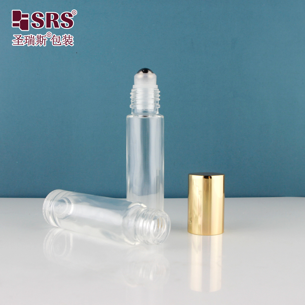 Wholesale Logo Printed Roller Bottles Perfume Essential Oils Under Eye Roll On Bottle 10 ml 