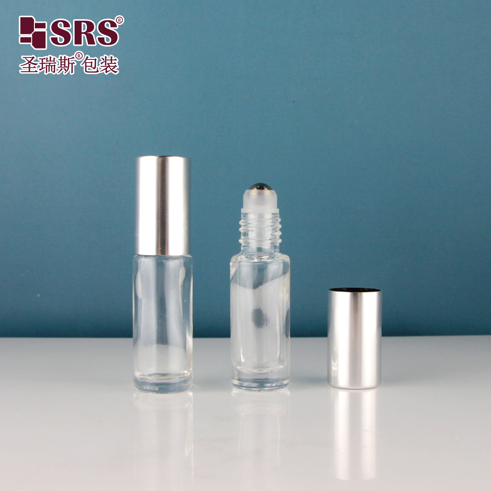 New Fashion Essential Oil 5ml Cylinder Perfume Roll On Glass Bottle