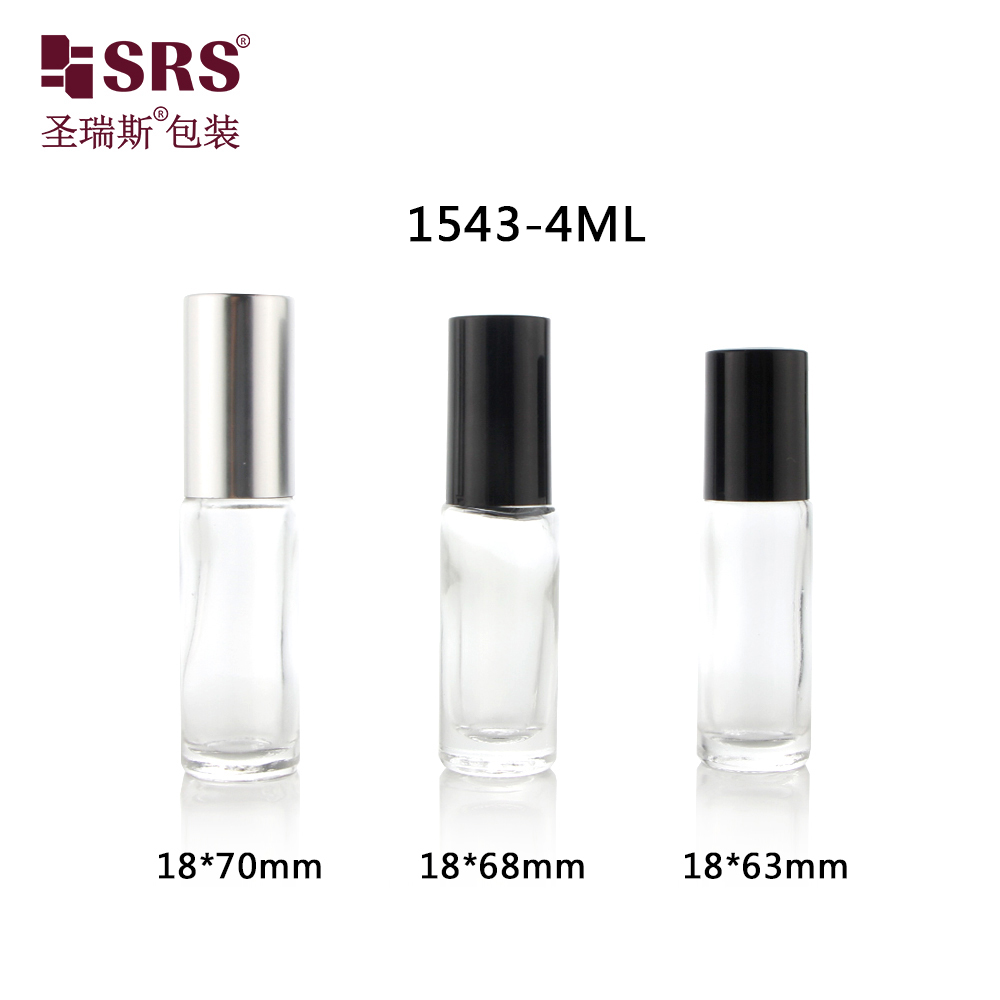 New Fashion Essential Oil 5ml Cylinder Perfume Roll On Glass Bottle