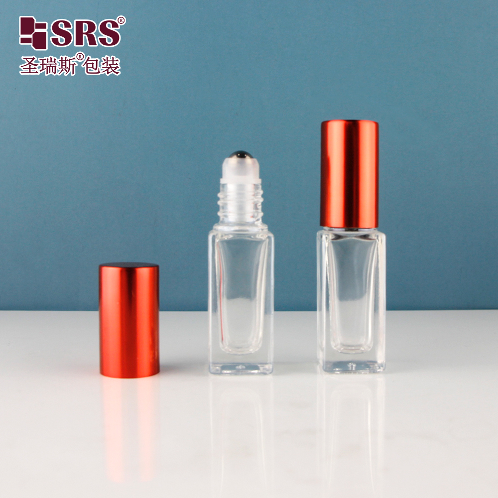 3ml 4ml 5ml Mini Essential Oil Roller Bottle Packaging Luxury Aluminum Cap Roll on Bottle