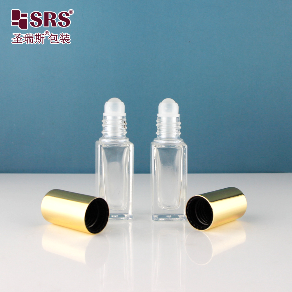 3ml 4ml 5ml Mini Essential Oil Roller Bottle Packaging Luxury Aluminum Cap Roll on Bottle