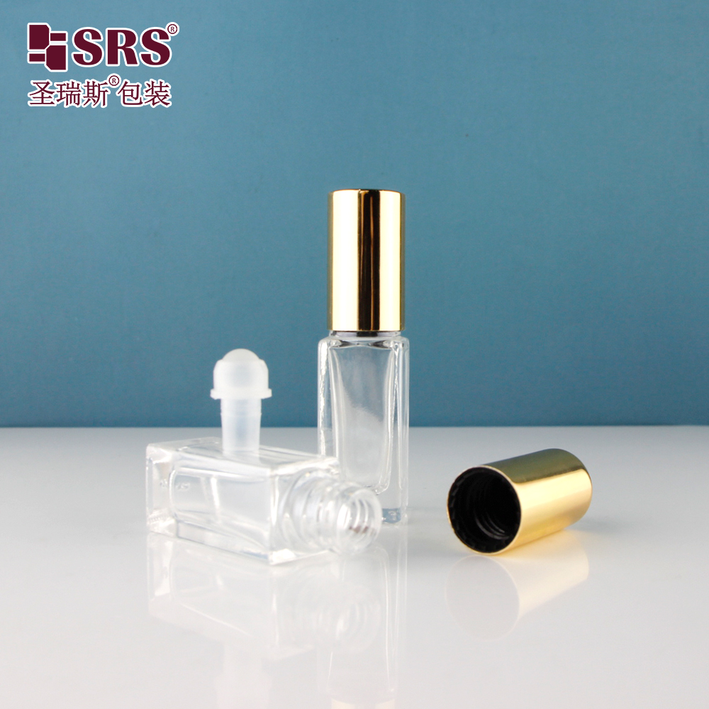 3ml 4ml 5ml Mini Essential Oil Roller Bottle Packaging Luxury Aluminum Cap Roll on Bottle