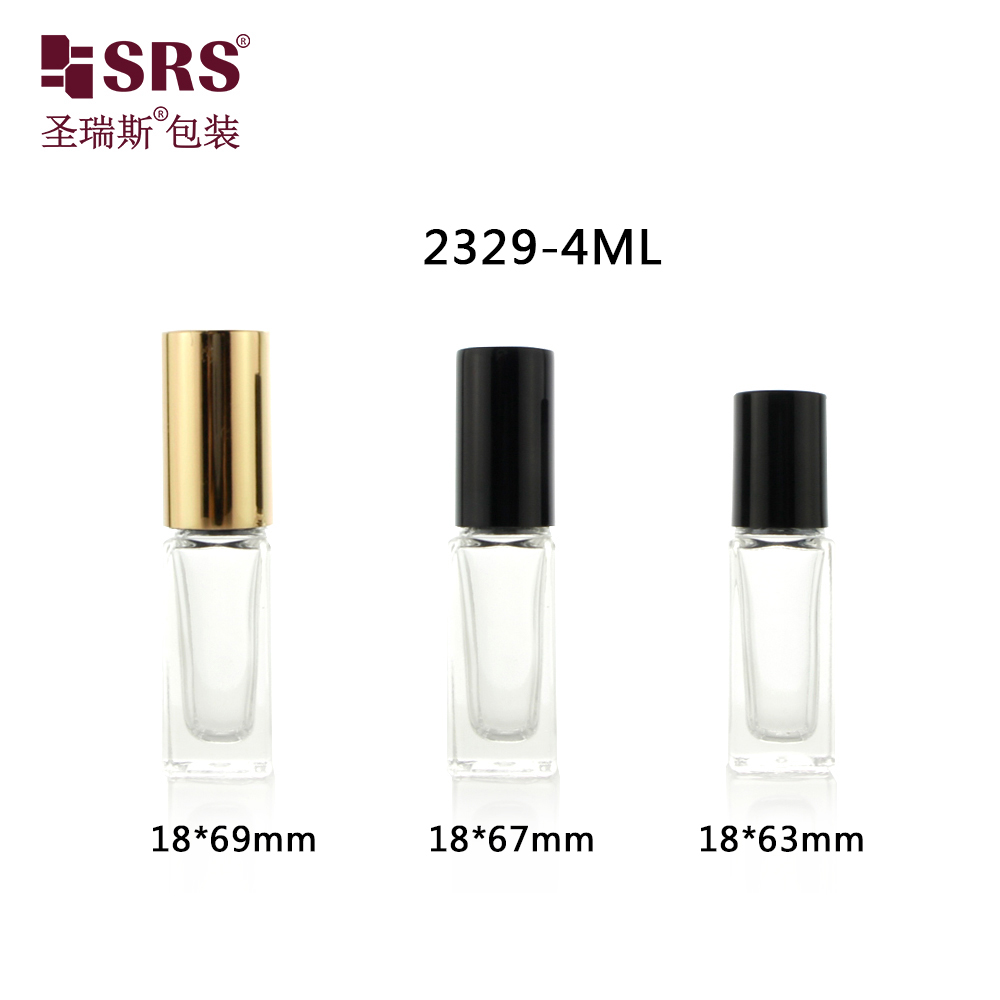 3ml 4ml 5ml Mini Essential Oil Roller Bottle Packaging Luxury Aluminum Cap Roll on Bottle