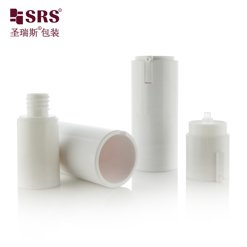 Replaceable inner 15ml cosmetics airless bottle 30ml 50ml eco friendly plastic vacuum pump packaging