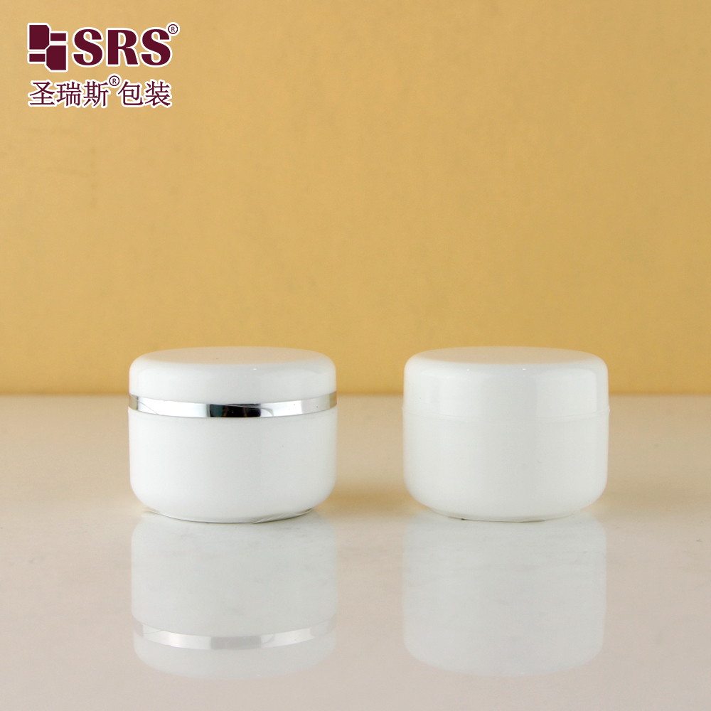 White Injection Custom Color Empty Facial Cream Plastic Container 50ml PP Jar