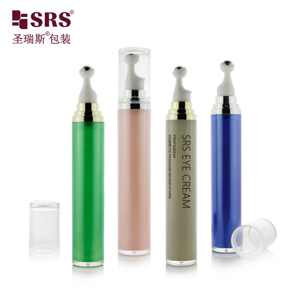 SRS PACKAGING Acrylic Empty Cosmetic Serum Roll On Eye Cream Bottle