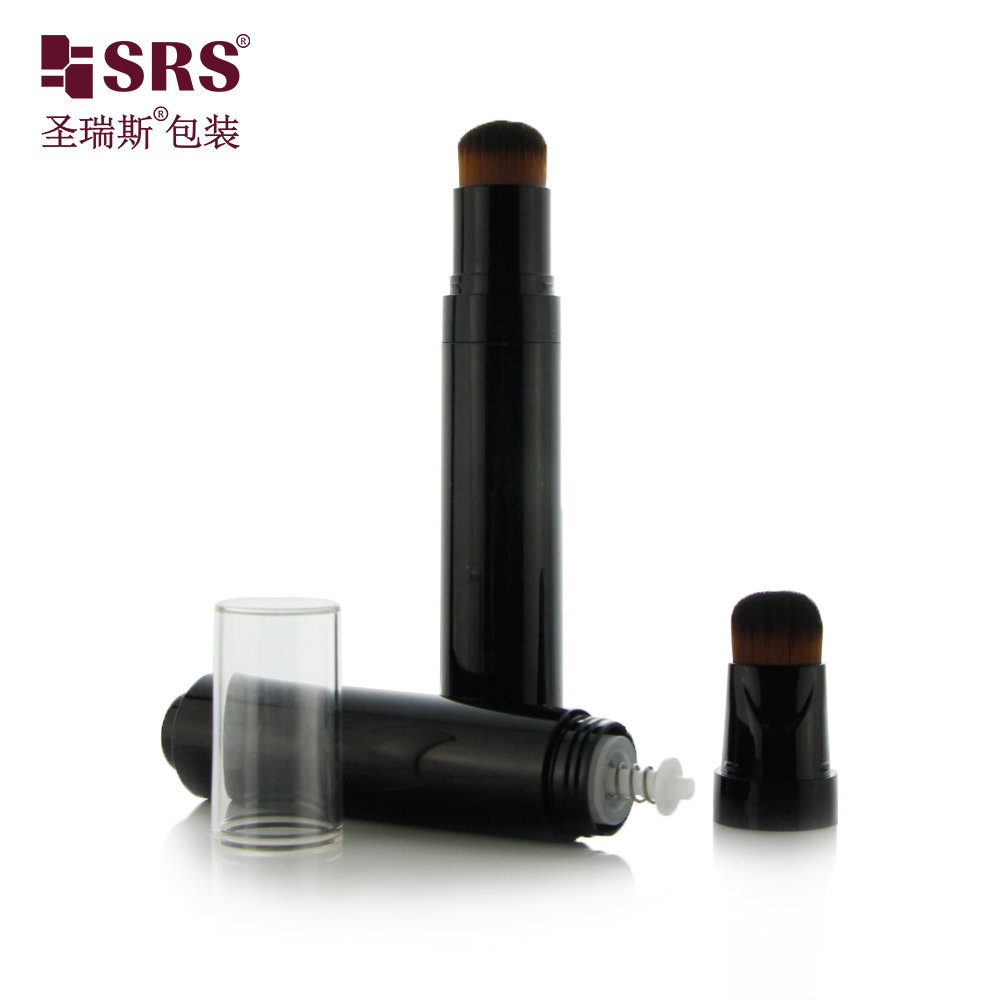 New Design Plastic 10ml 15 ml Cosmetic Airless Pump Bottle Liquid Foundation Bottle With Brush