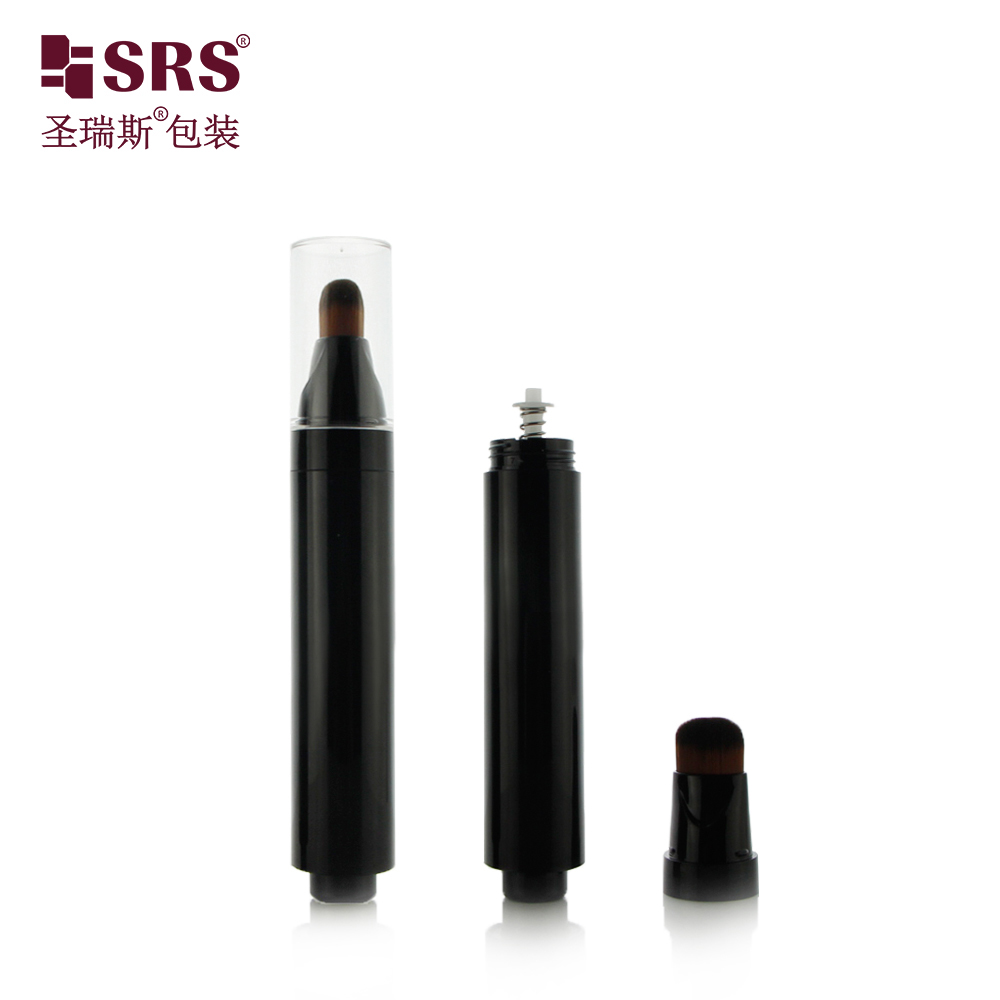 New Design Plastic 10ml 15 ml Cosmetic Airless Pump Bottle Liquid Foundation Bottle With Brush