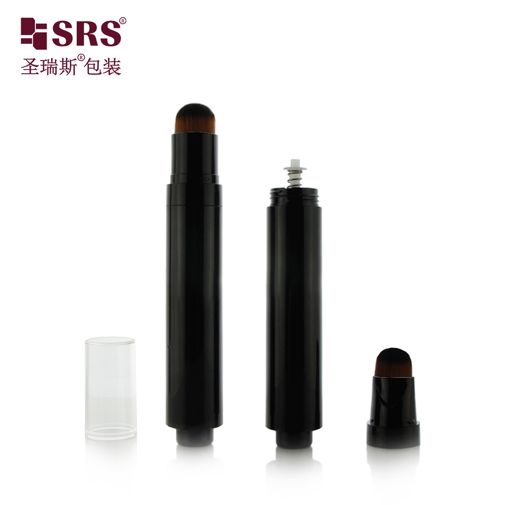 New Design Empty Luxury Airless Pump Bottle 10 ml 15 ml Liquid Foundation Bottle With Brush