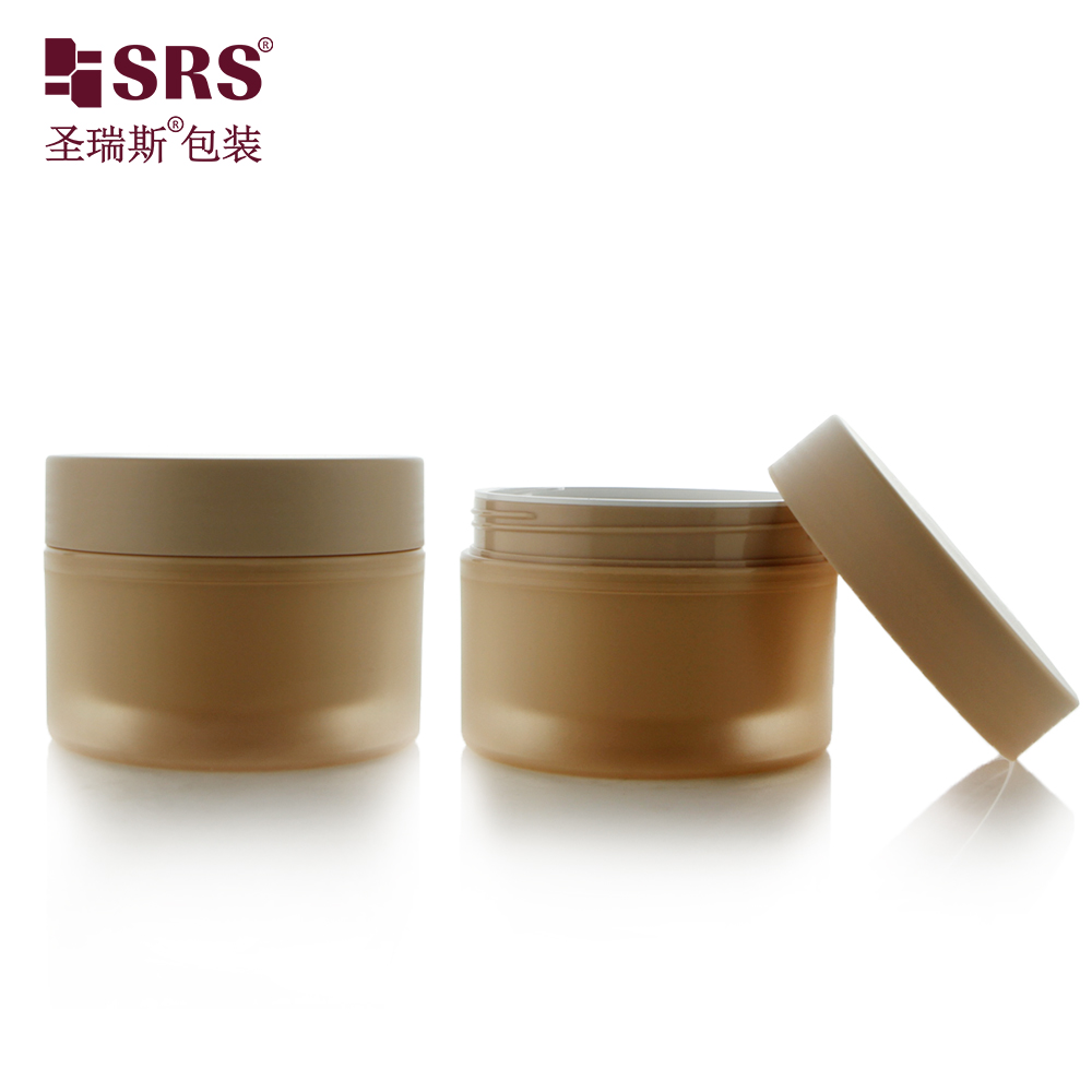 Customized 50ml 100ml 150ml 200ml 250ml Cosmetics Containers Double Wall Frosted Plastic Cream Jar
