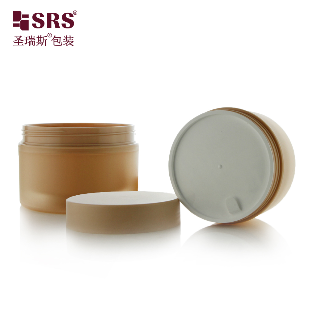 Customized 50ml 100ml 150ml 200ml 250ml Cosmetics Containers Double Wall Frosted Plastic Cream Jar