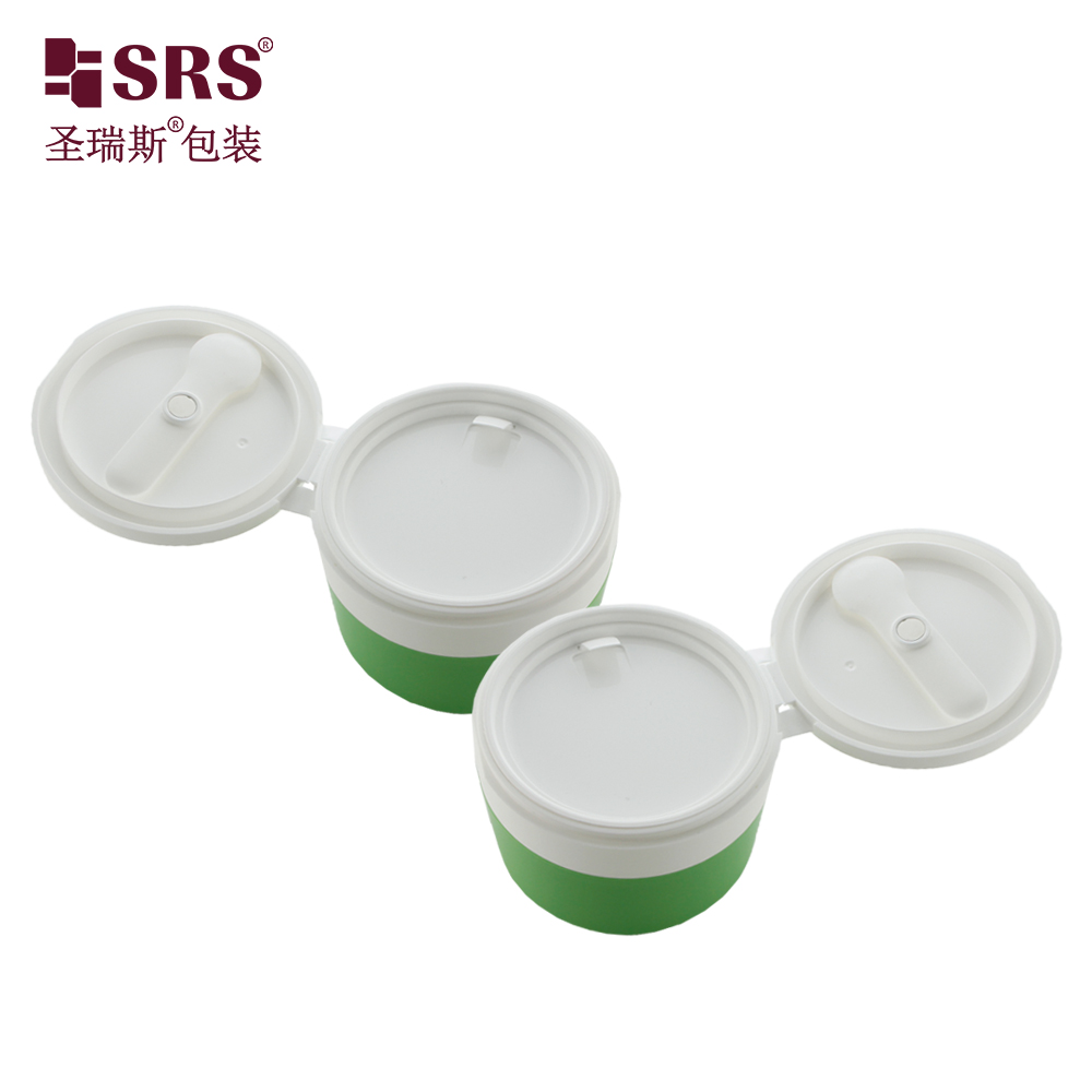 High Quality New Design 120g Oriented Flip top Moisturizing Cream Face Mask PP Jar with Spoon