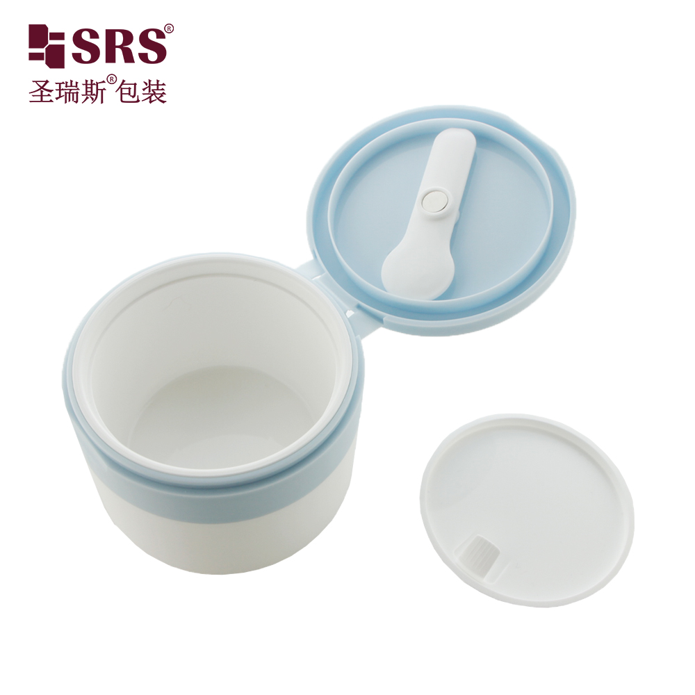 High Quality New Design 120g Oriented Flip top Moisturizing Cream Face Mask PP Jar with Spoon