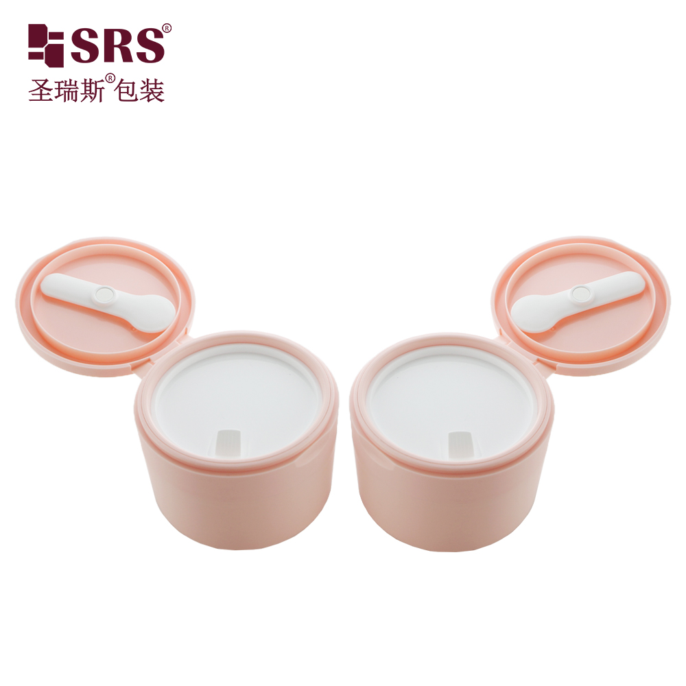 High Quality New Design 120g Oriented Flip top Moisturizing Cream Face Mask PP Jar with Spoon